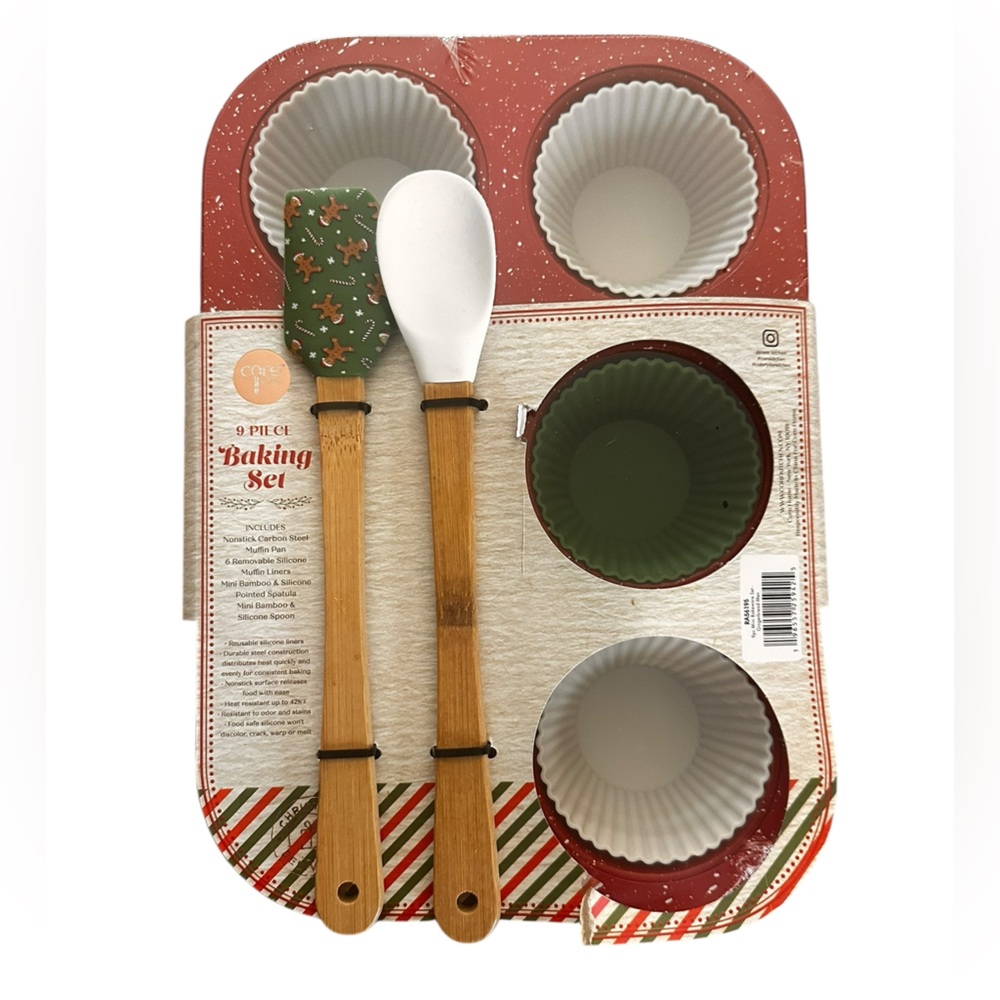 9 Piece Baking Set with Bamboo Tools